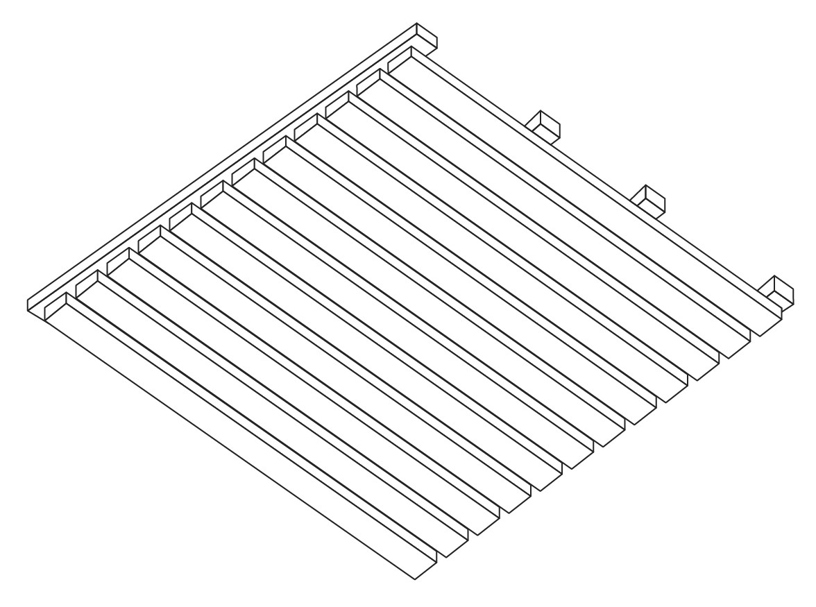 Rectangular Drop Panel Bamboo Slats Panels | CoreBOO DROP-IN Slat Panels